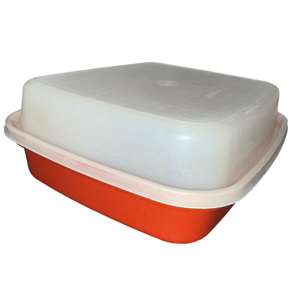 Vintage Tupperware Meat Marinade Container Paprika Season Stack Large 1294 1295 - Picture 15 of 15